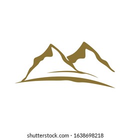 silhouette of Mountain logo simple vector for outdoor symbol