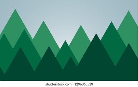 Silhouette of the mountain on shadow backgound. Background vector symbol . 