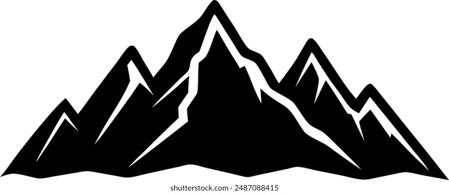 silhouette of a mountain range