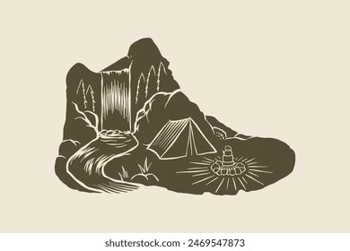 Silhouette mountain shoes with views inside