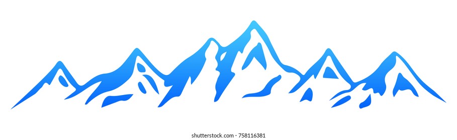 Silhouette  mountain – stock vector