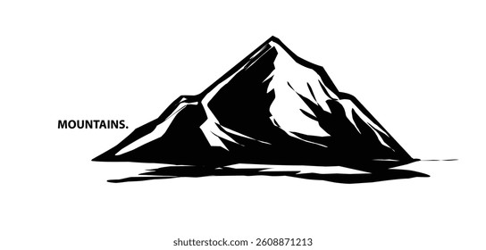 silhouette of mountains vector design