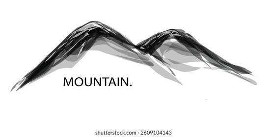 silhouette of mountains vector illustration