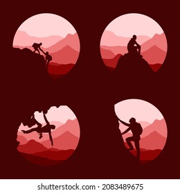 silhouette mountains vector illustration wallpaper