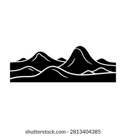 Silhouette of mountains with white lines