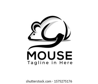 silhouette mouse back view logo design inspiration