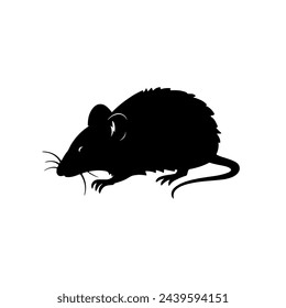 silhouette of a mouse side view 