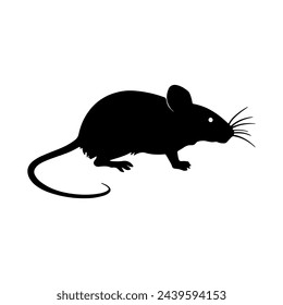 silhouette of a mouse side view 