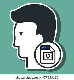 silhouette multimedia icon