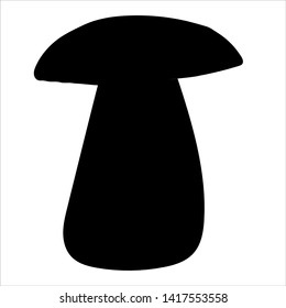 silhouette of mushroom on white background