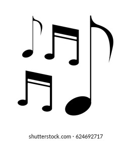 silhouette music note sound melody symbol