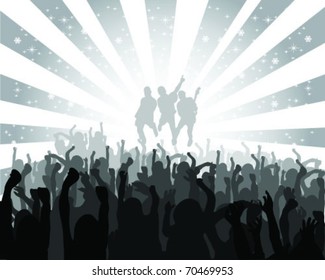 silhouette musical concert with the solemn background, vector