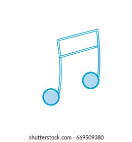 silhouette musical note trhythm notation icon
