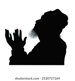 silhouette of a muslim man praying