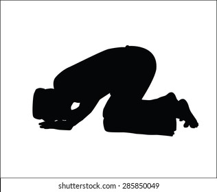 Silhouette muslim people  praying