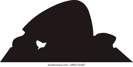 Silhouette of Muslim Pray. Isolated Vector Illustration with Simple Design.