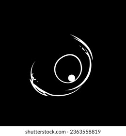 Silhouette of the Mysterious and Unknown Eye. Vector Illustration