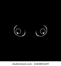 Silhouette de la mirada misteriosa y desconocida. Ilustración vectorial