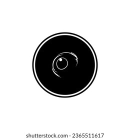 Silhouette of the Mysterious and Unknown Eye. Vector Illustration