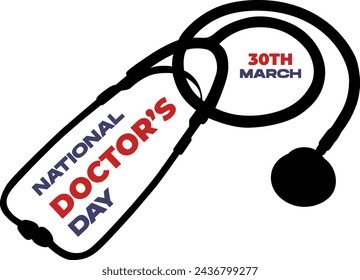 Silhouette National Doctor's Day vector on white background