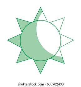 silhouette natural sun and normal weather icon