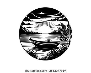 silhouette of nature art vectore