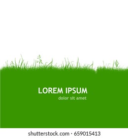 Silhouette nature grass. Vector