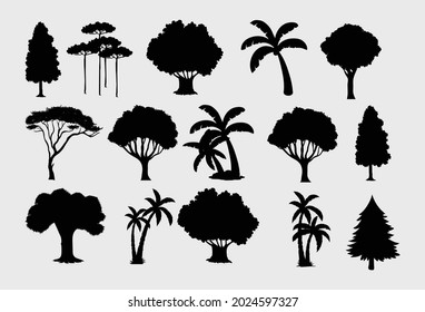 vector de palmera natural silhouette