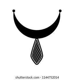 Silhouette of a necklace