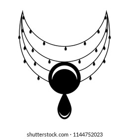 Silhouette of a necklace