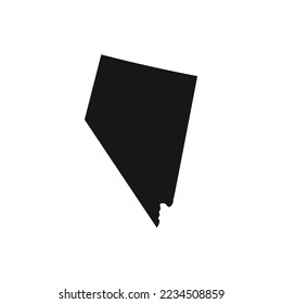 Silhouette of Nevada state border.