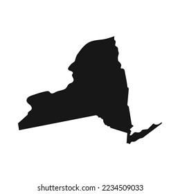 Silhouette of New York state border.