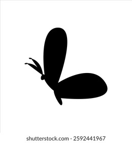 silhouette nice butterfly flying bird design