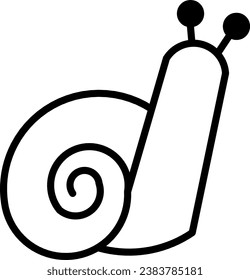 Silhouette de un lindo caracol