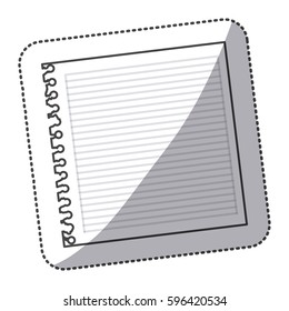 silhouette notebook school icon, vector illustraction design