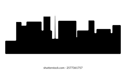 silhouette of nothing of the city, buildings, panorama of the city