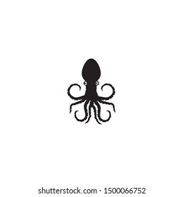 Silhouette Octopus vector template. Octopus vector illustration