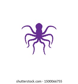 Silhouette Octopus vector template. Octopus vector illustration