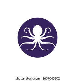 Silhouette Octopus vector template. Octopus vector illustration