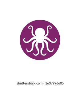 Silhouette Octopus vector template. Octopus vector illustration