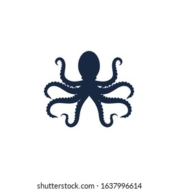 Silhouette Octopus vector template. Octopus vector illustration