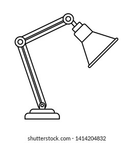silhouette of office lamp on white background