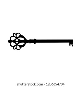  silhouette of the old key