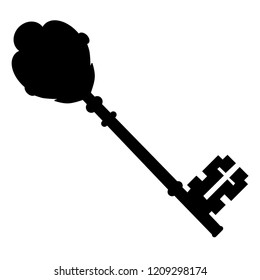  silhouette of the old key