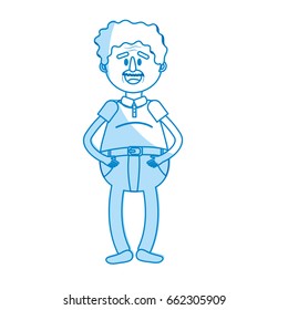 silhouette old man with hairstyle design