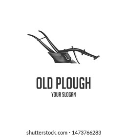 silhouette old plough logo vintage 