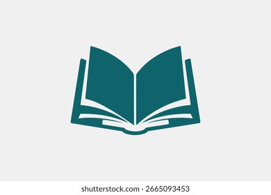 Silhouette open book vector illustrator.eps