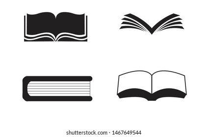 Silhouette Open Books Vector Stock Vector (Royalty Free) 1467649544