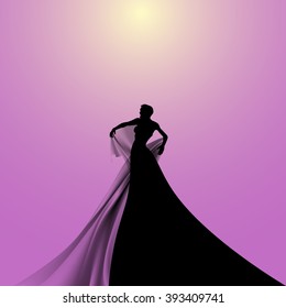 Silhouette Of Opera Singer