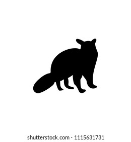 silhouette of opossum icon. Element of animals icon for mobile concept and web apps. Detailed silhouette of opossum icon can be used for web and mobile on white background